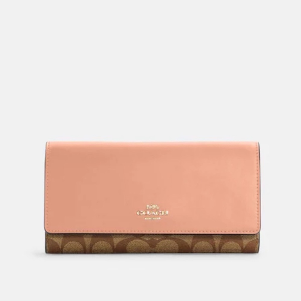 Coach Slim Trifold Wallet In Signature Canvas
IM/Light Khaki/Faded Blush - Picture 14 of 16